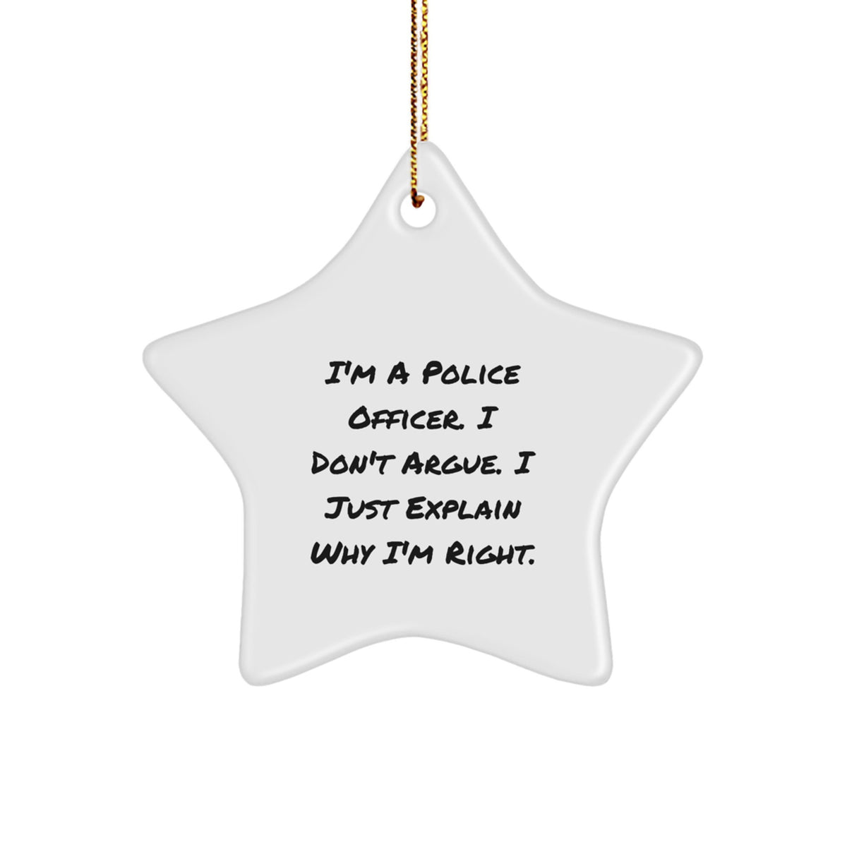 Police Officer Keepsake Christmas Ornament for Him Gift - Image 1