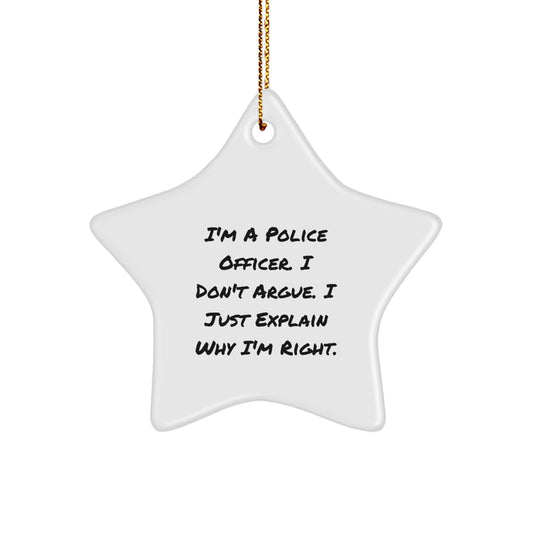 Police Officer Keepsake Christmas Ornament for Him Gift - Image 1
