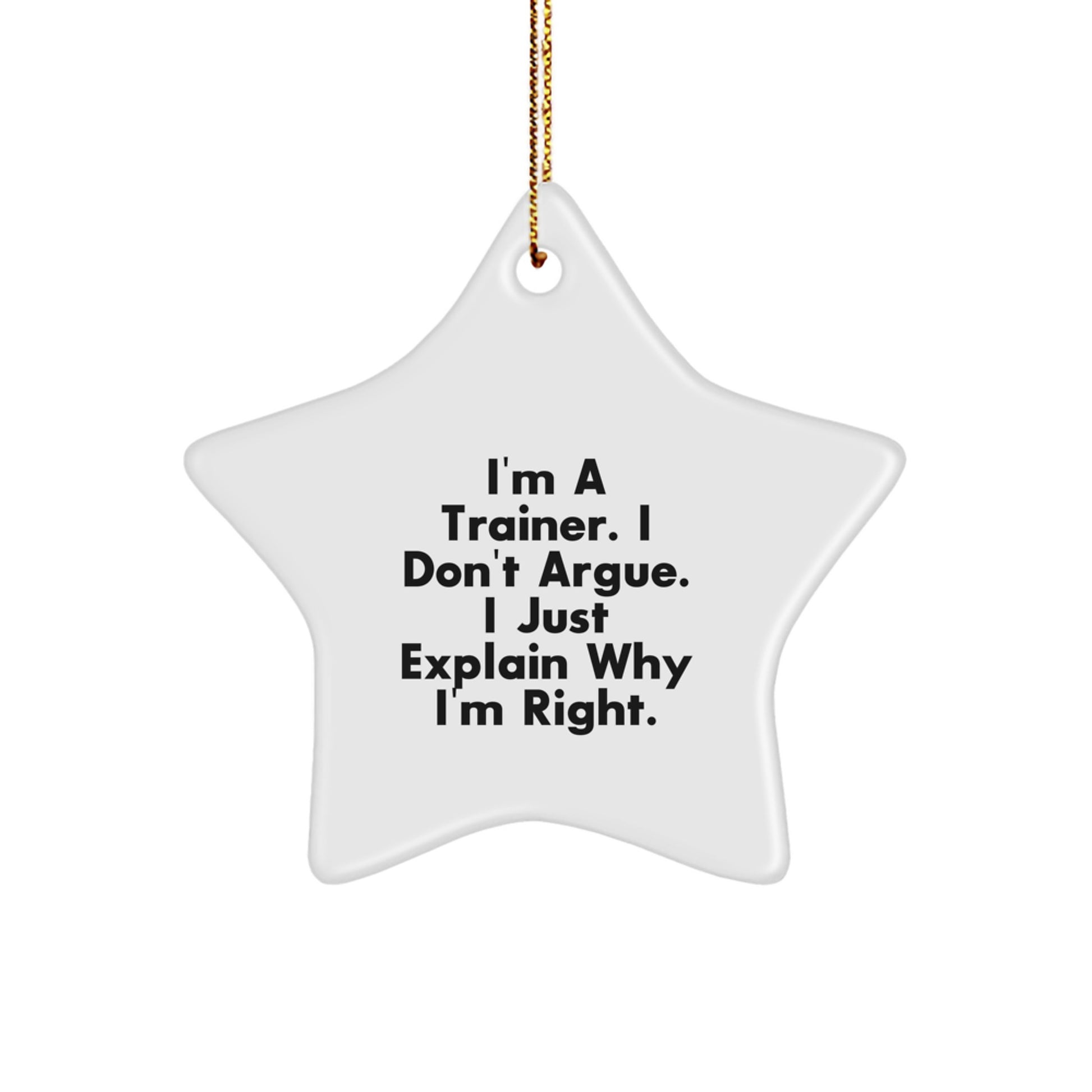 Funny Trainer Star Ornament, I'm A Trainer Gifts from Men for Trainer Friends, Unique Christmas Unique Gifts - Image 1