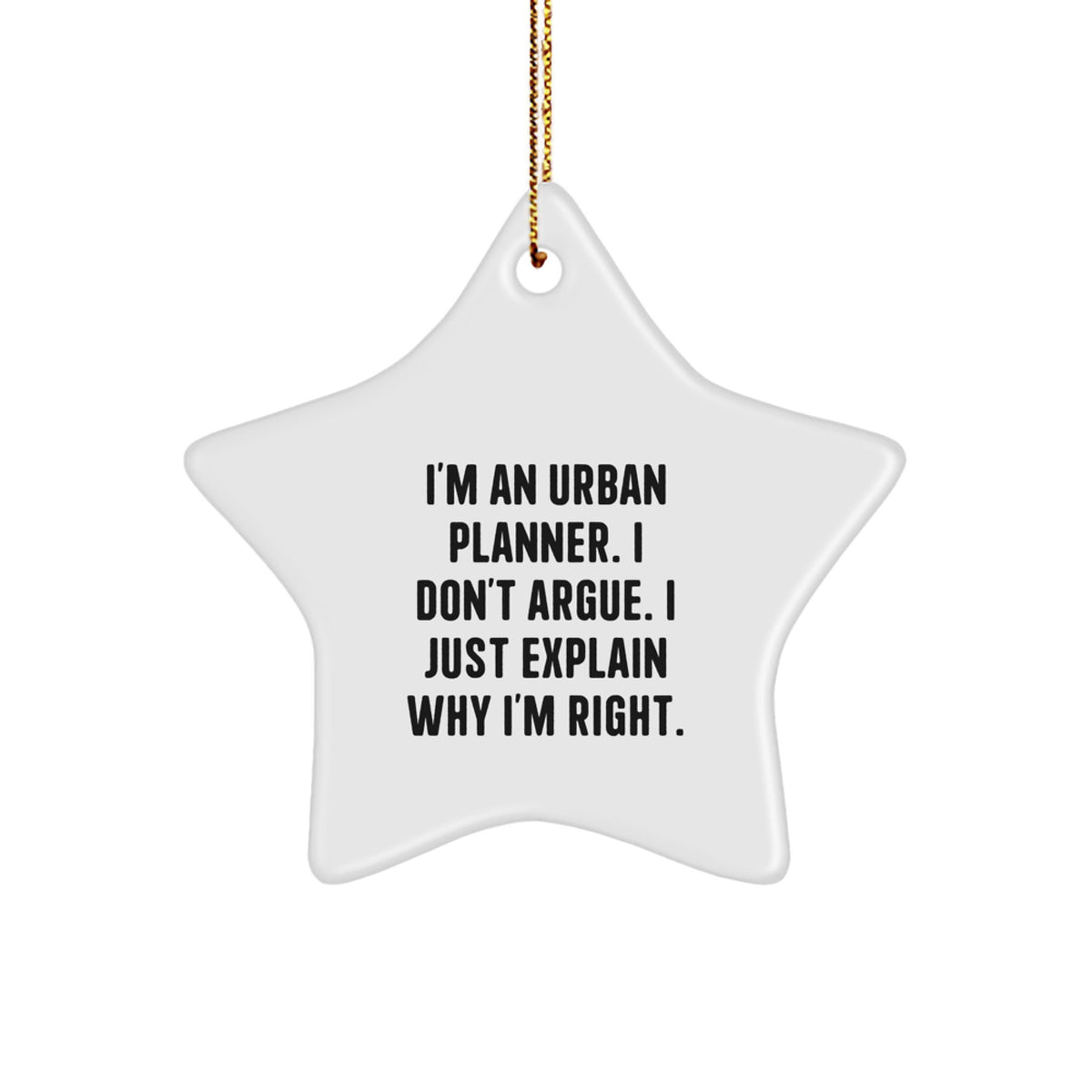 Christmas Unique Gift for Her Urban Planner Star Ornament Present Bright - Image 1