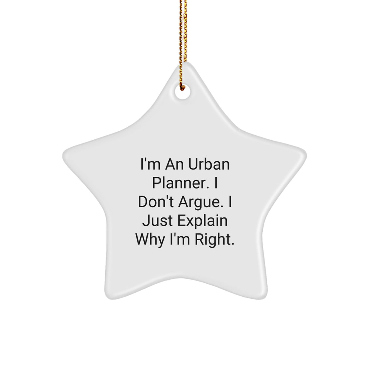 Urban Planner Star Ornament Idea for Coworkers Gift Christmas - Image 1