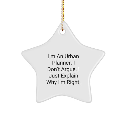 Urban Planner Star Ornament Idea for Coworkers Gift Christmas - Image 1