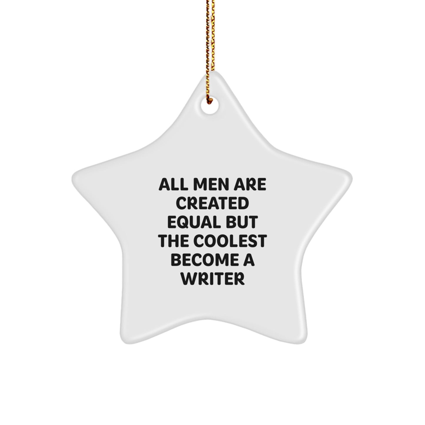 Writer Star Ornament for Family Treasure Christmas Gift - Image 1