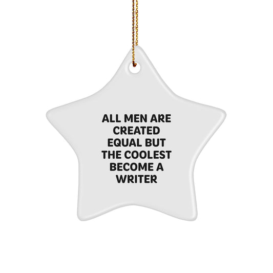 Writer Star Ornament for Family Treasure Christmas Gift - Image 1