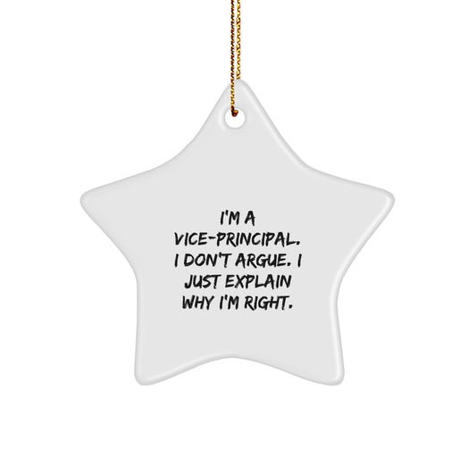Funny Vice-principal Star Ornament Gifts from Men for Vice-principal Christmas Unique Gifts - Image 1
