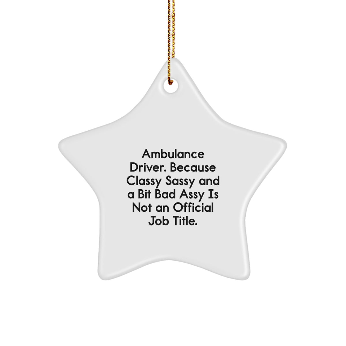 Ambulance Driver Keepsake Holiday Christmas Ornament for Him Gift - Image 1