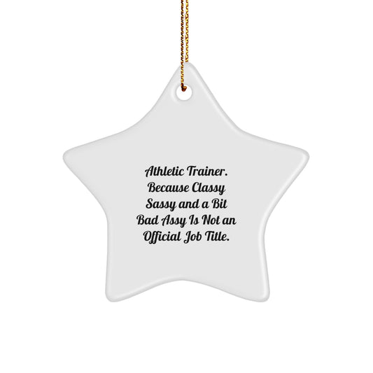 Athletic Trainer Star Ornament Collectible for Neighbors Christmas Gift - Image 1