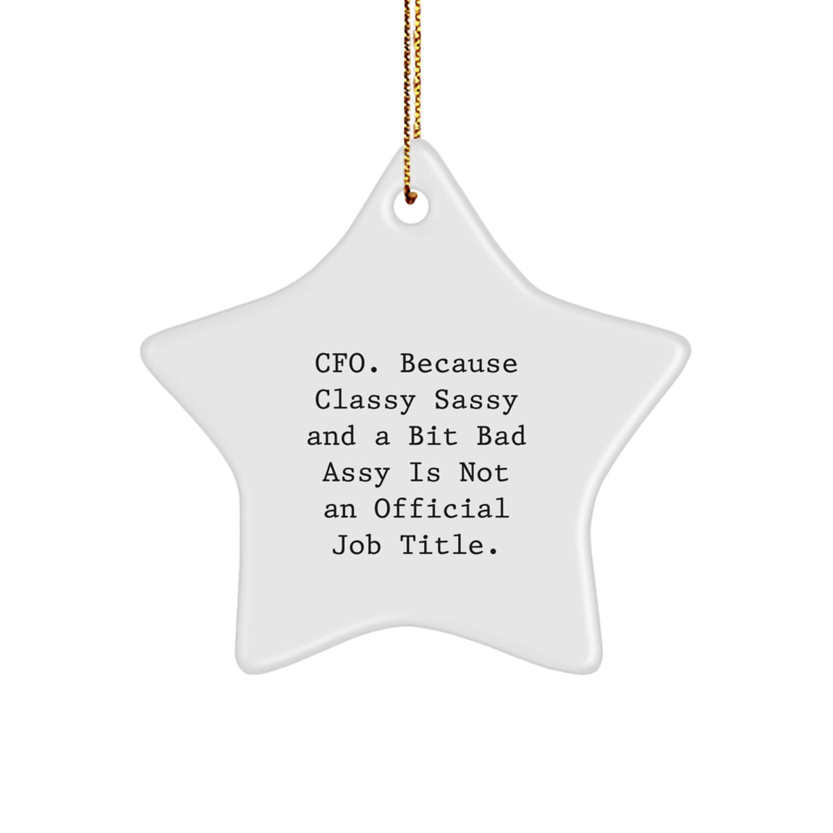 CFO Star Ornament Idea for Coworkers Christmas Unique Gift – Classy Sassy - Image 1