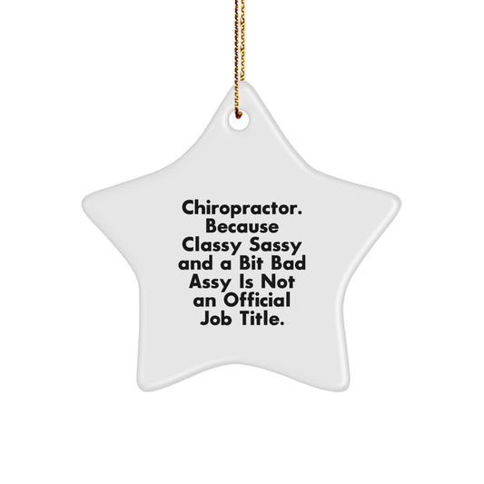Funny Chiropractor Gifts for Men Women Friends Family - Star Ornament Christmas Unique - Image 1