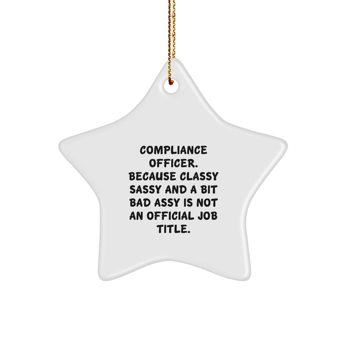 Compliance Officer Star Ornament for Family Treasure Christmas Unique Gift - Image 1