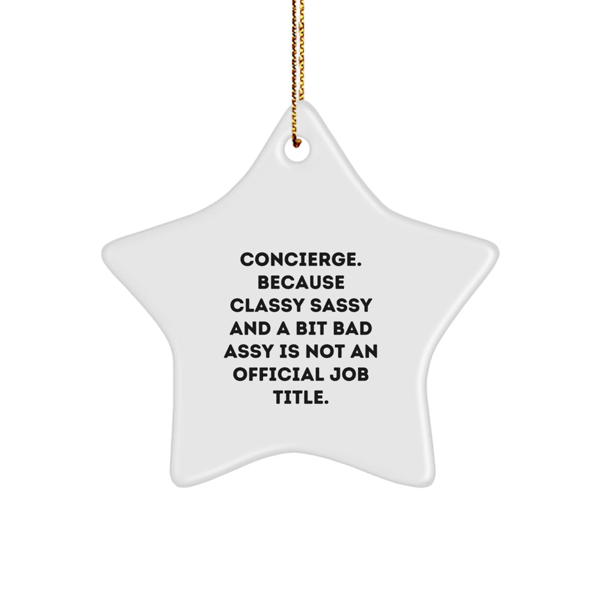 Concierge Star Keepsake Elegant Christmas Ornament for Him Gift - Image 1