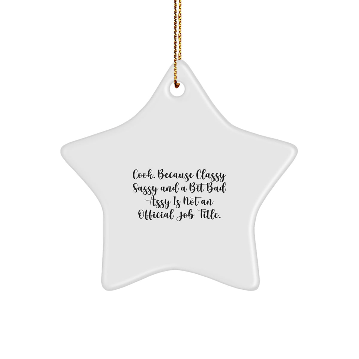 Cook Star Ornament Treasure Gift for Family – Christmas Keepsake - Image 1