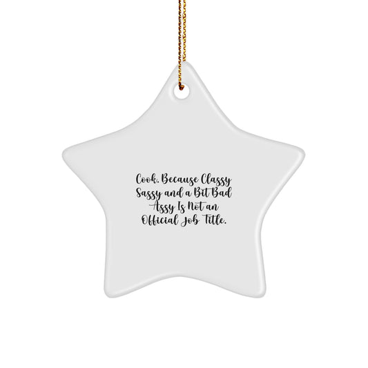 Cook Star Ornament Treasure Gift for Family – Christmas Keepsake - Image 1