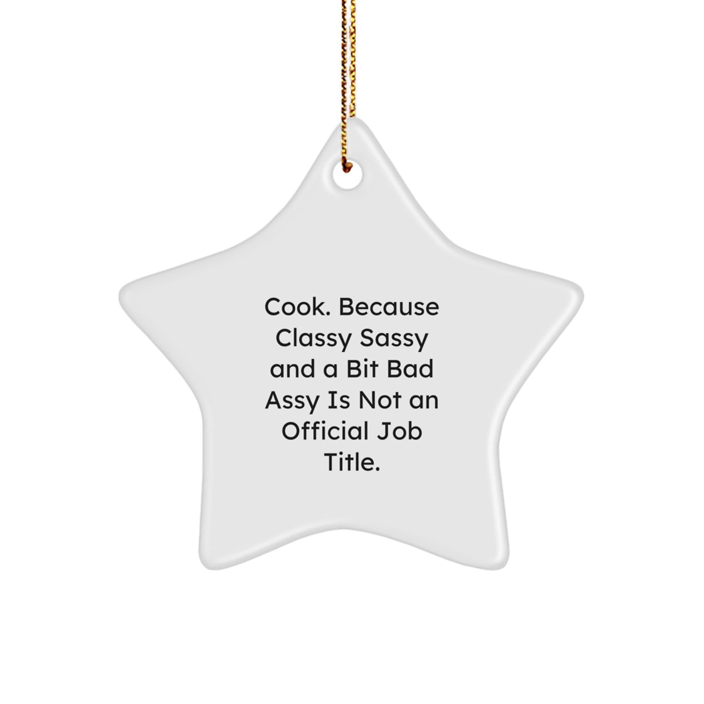 Christmas Gift Surprise Cook Star Ornament for Teens - Image 1