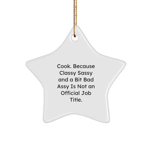 Christmas Gift Surprise Cook Star Ornament for Teens - Image 1