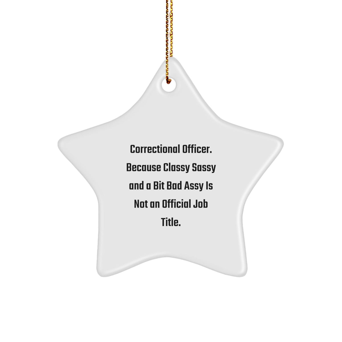 Correctional Officer Star Ornament Idea for Coworkers Christmas Gift - Image 1