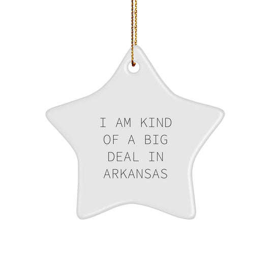 Funny Arkansas Star Ornament Gifts from Men to Family Members for Christmas Unique Decorations - Image 1