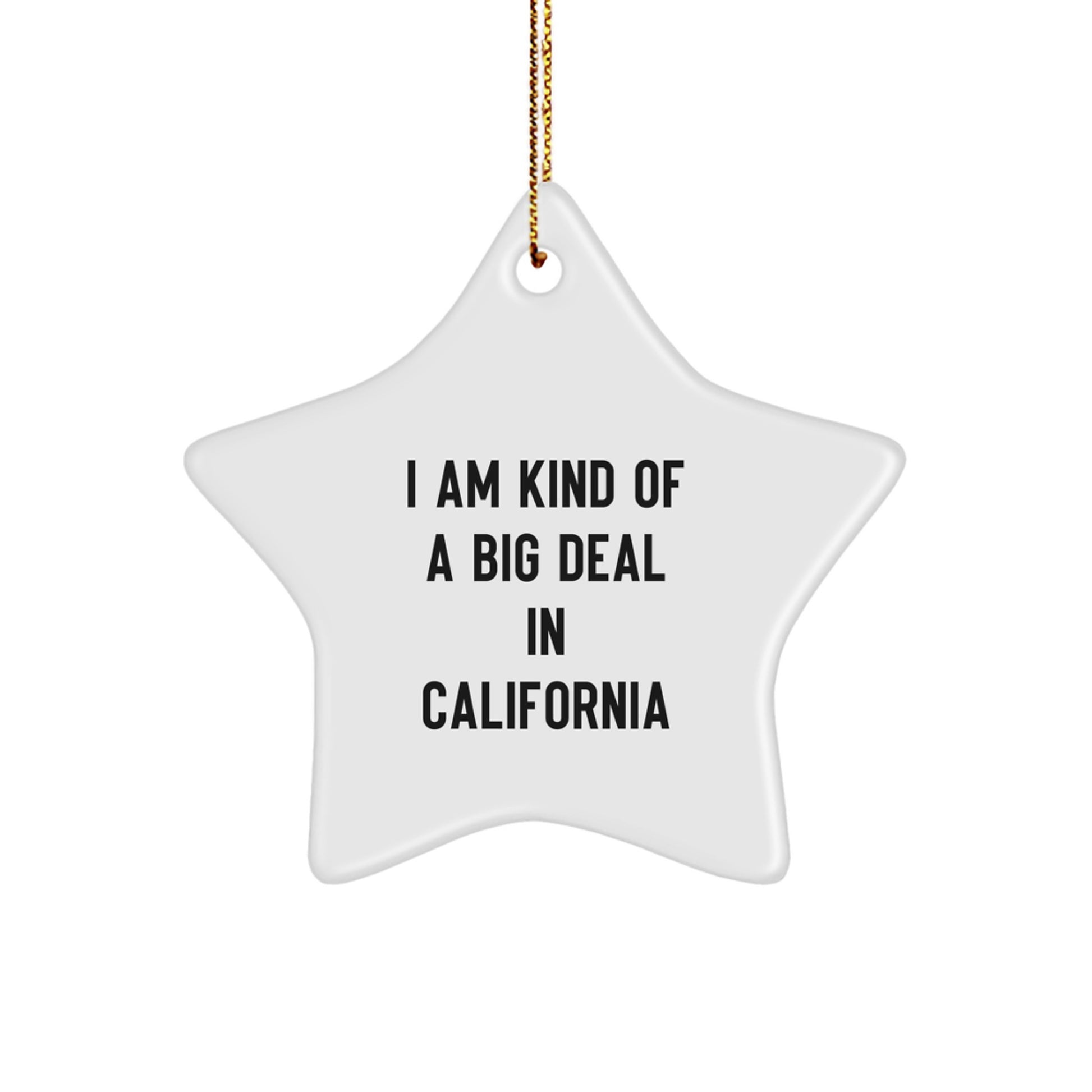 'I Am Kind Of A Prime Selection In California' Funny Star Ornament, California Christmas Unique Gifts from Friends and Family, California Star Ornament for California Men and Women - Image 1