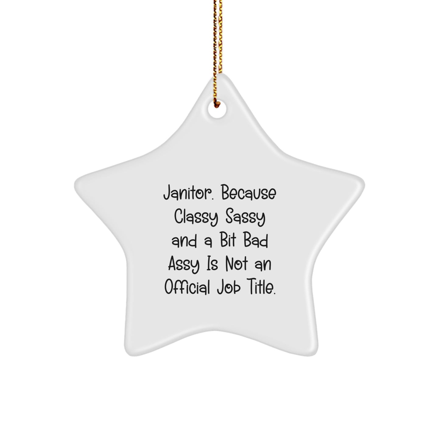 Janitor Funny Star Ornament Gifts from Friends and Family for Janitor - Christmas Unique Gifts - Image 1