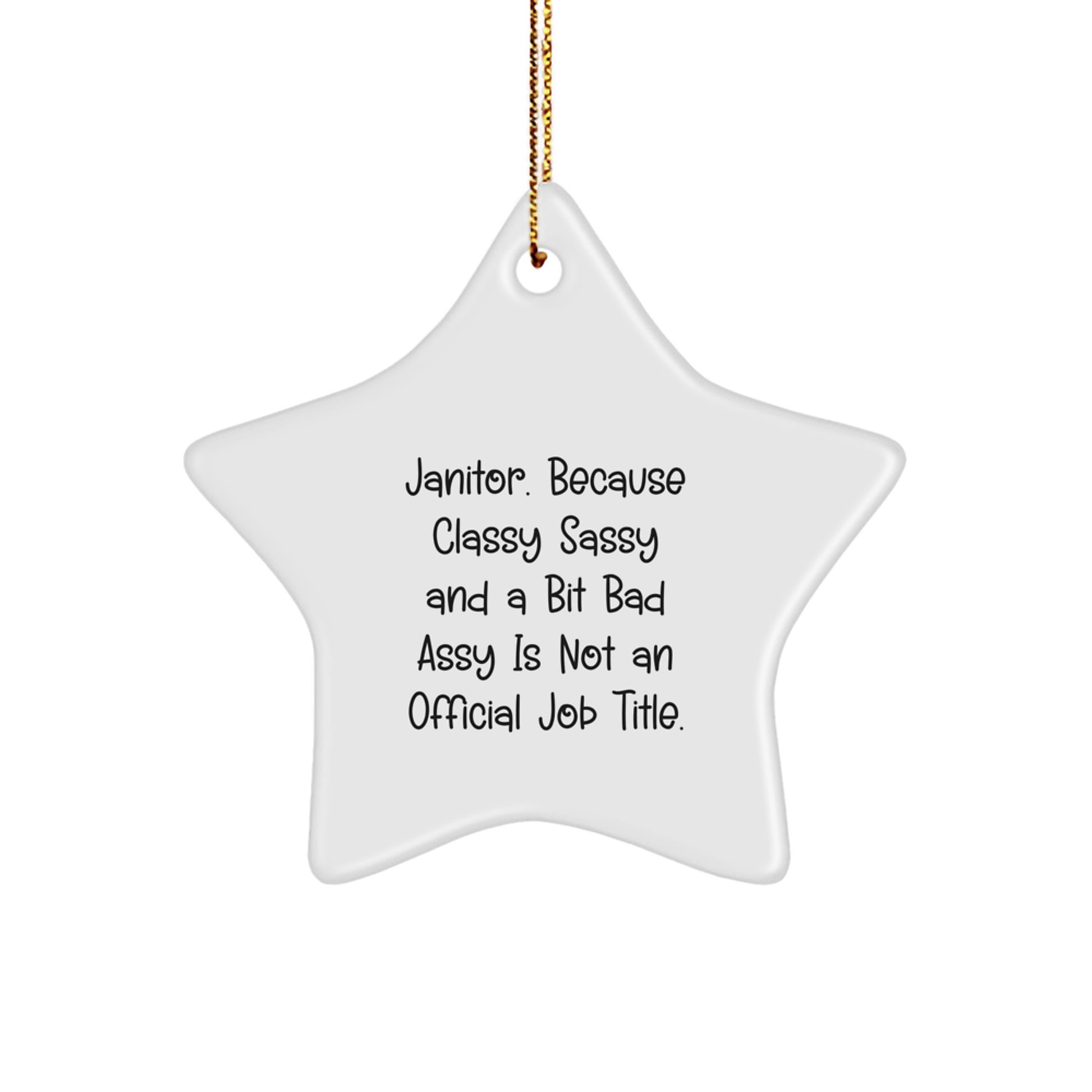Janitor Funny Star Ornament Gifts from Friends and Family for Janitor - Christmas Unique Gifts - Image 1