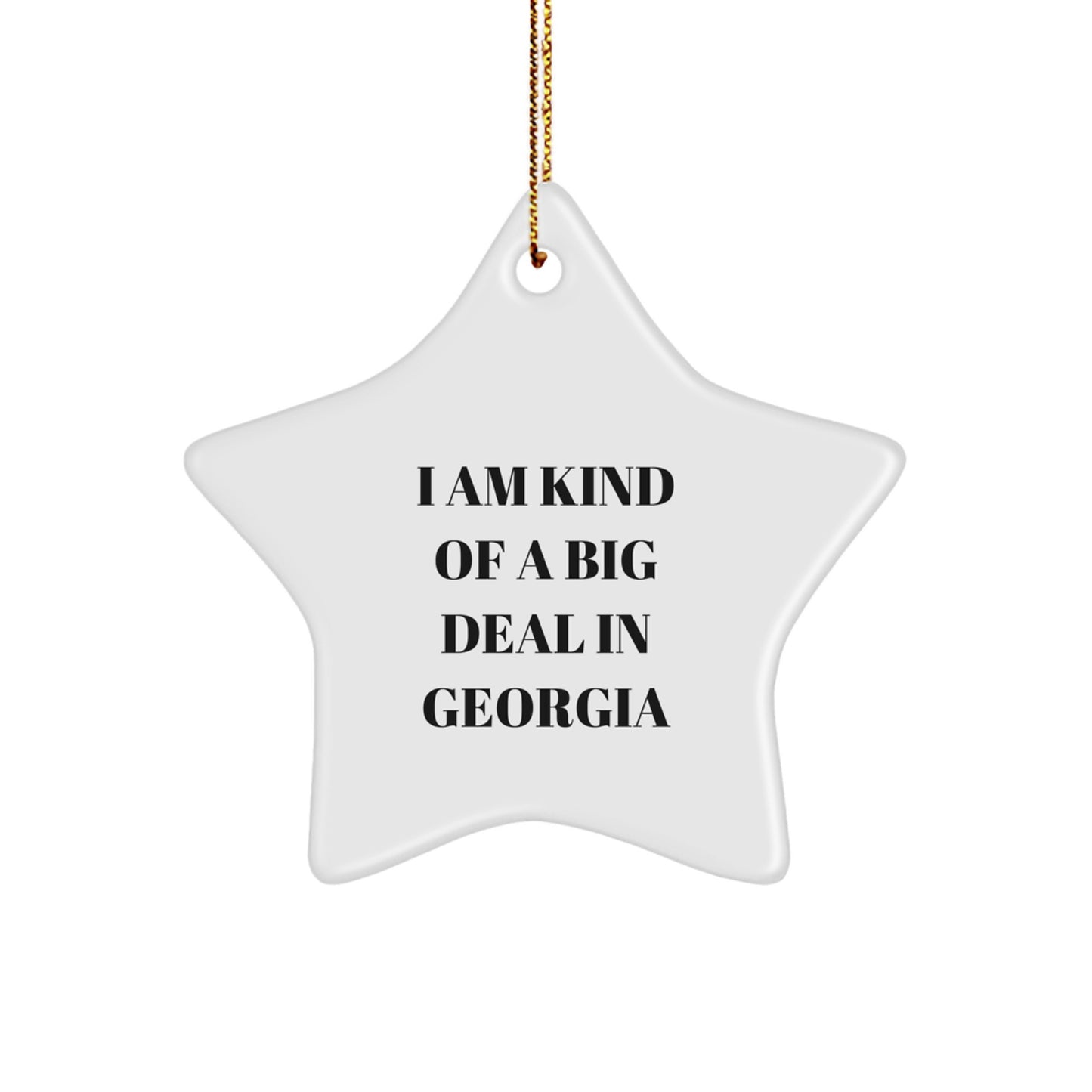 Funny Georgia Star Ornament Gifts from Men to Friends and Family for Christmas Decoration - Image 1