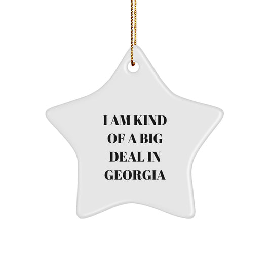 Funny Georgia Star Ornament Gifts from Men to Friends and Family for Christmas Decoration - Image 1