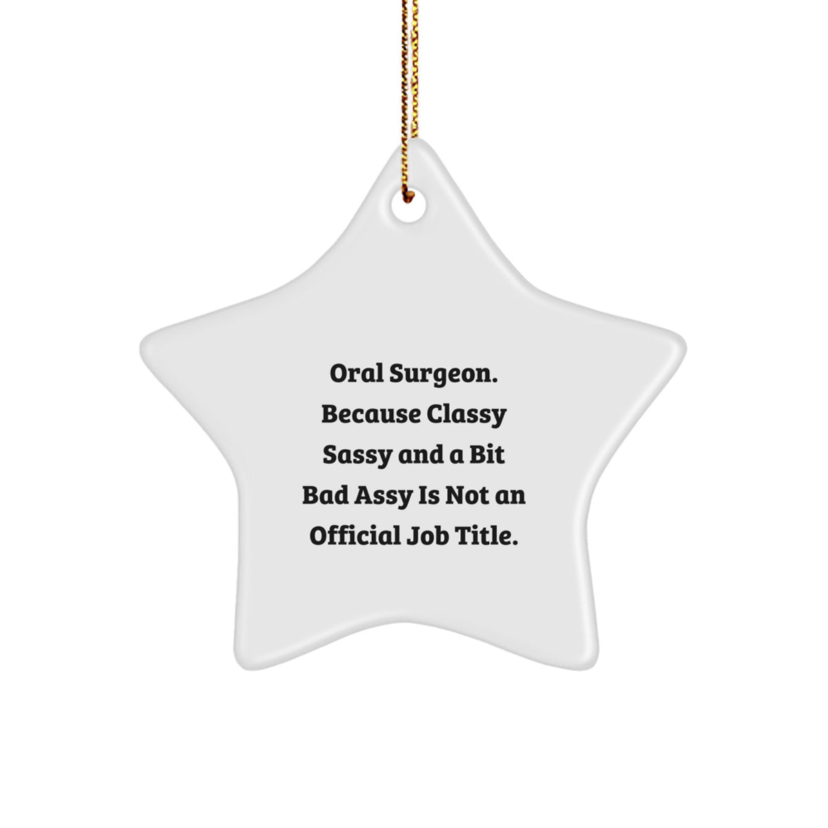 Christmas Gift for Her Oral Surgeon Star Ornament Present Bright - Image 1