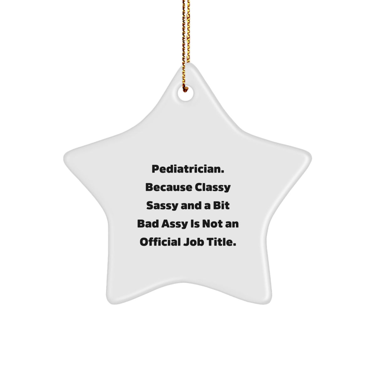 Pediatrician Star Ornament Christmas Gift for Coworkers Idea - Image 1