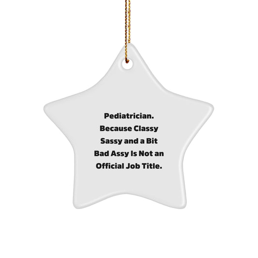 Pediatrician Star Ornament Christmas Gift for Coworkers Idea - Image 1