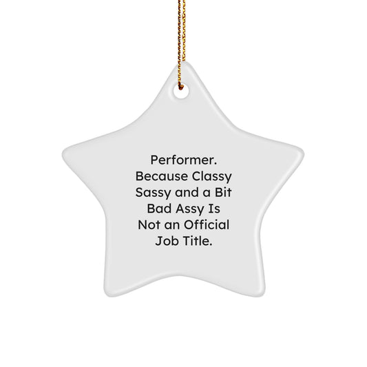 Performer Star Keepsake Bright Christmas Ornament for Him Gift - Image 1