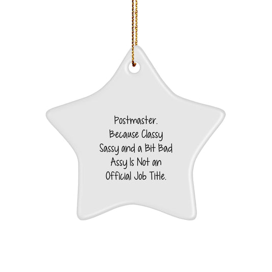 Christmas Gift for Her Postmaster Star Ornament Present - Image 1