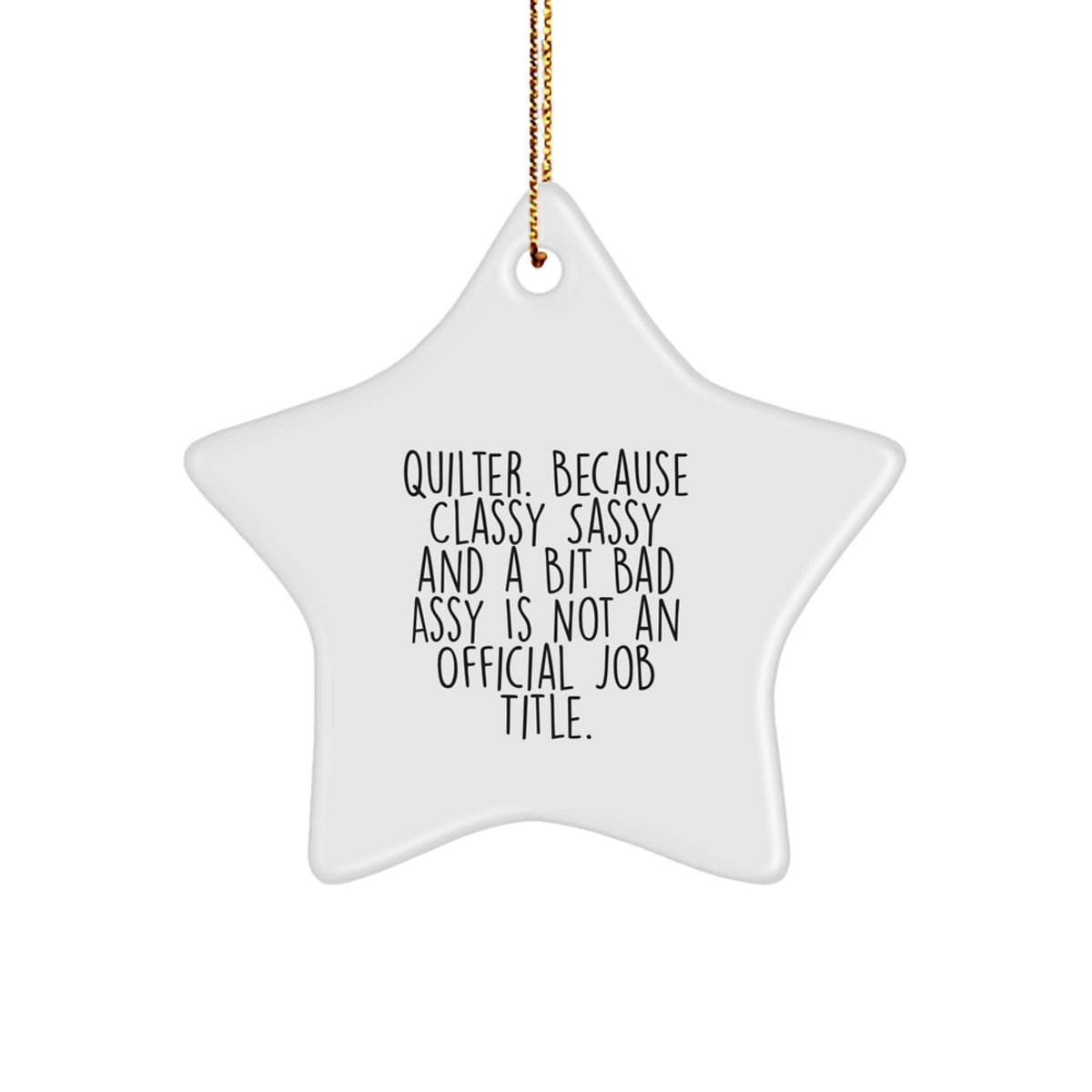 Quilter Star Ornament Gift for a Best Friend Companion Christmas - Image 1