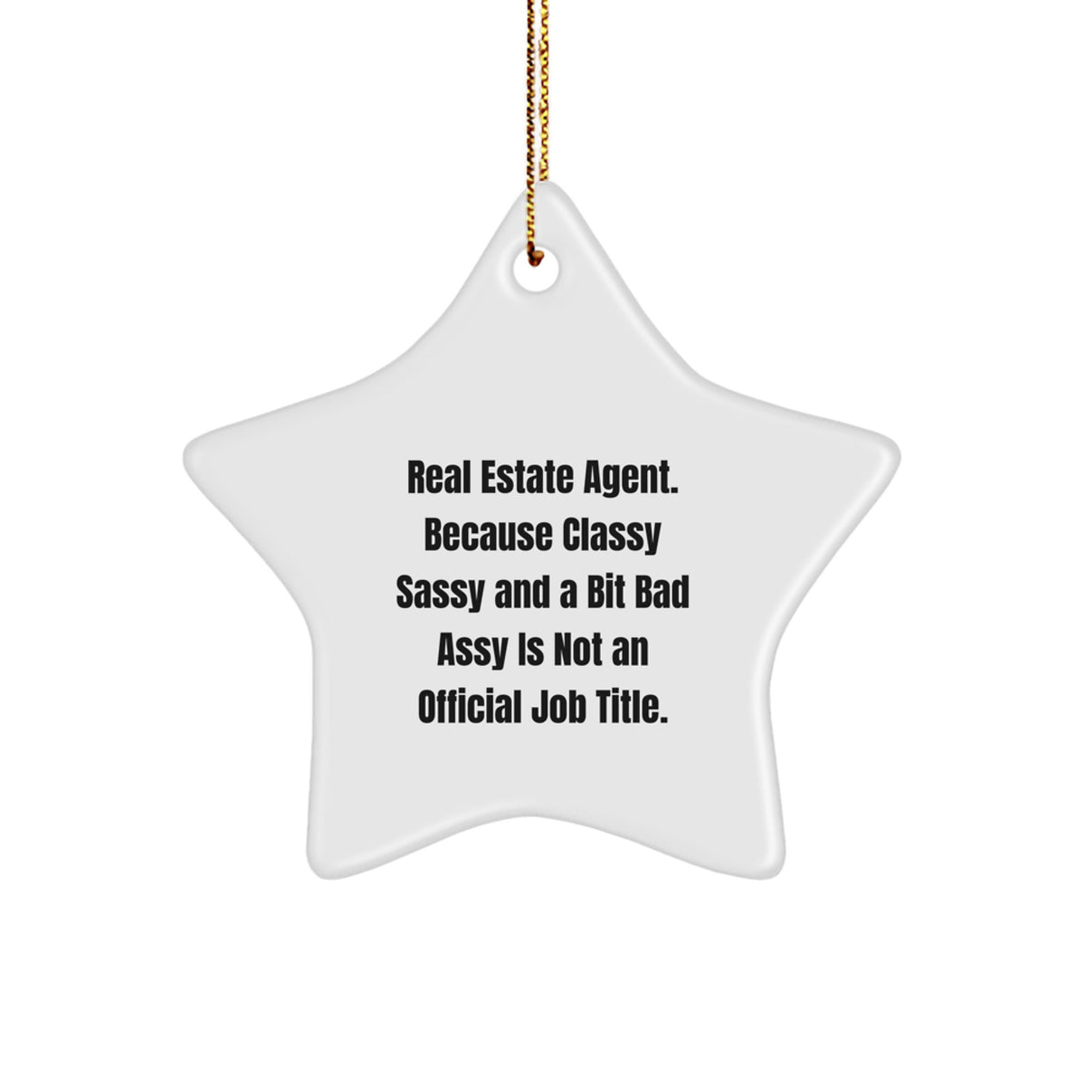 Real Estate Agent Favorite Star Ornament for Kids Christmas Gift - Image 1