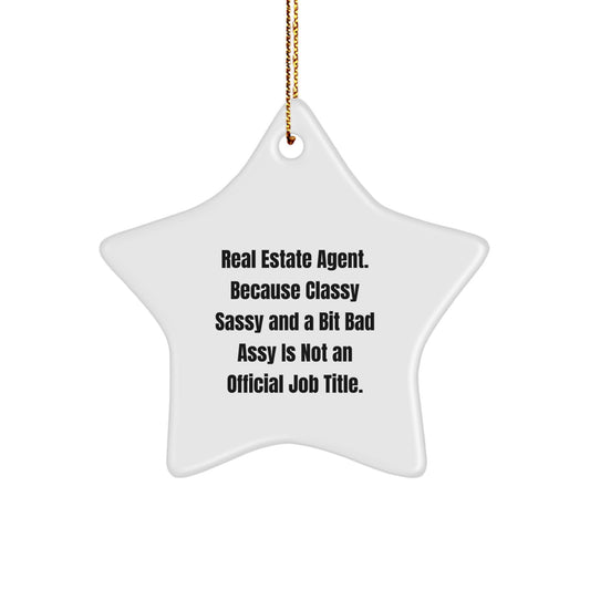 Real Estate Agent Favorite Star Ornament for Kids Christmas Gift - Image 1