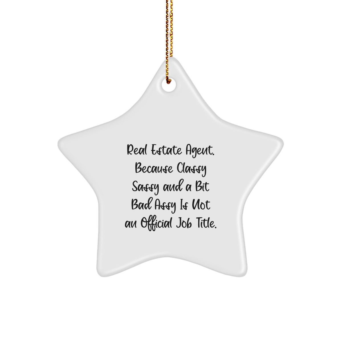 Real Estate Agent Keepsake Christmas Ornament for Him Gift - Image 1