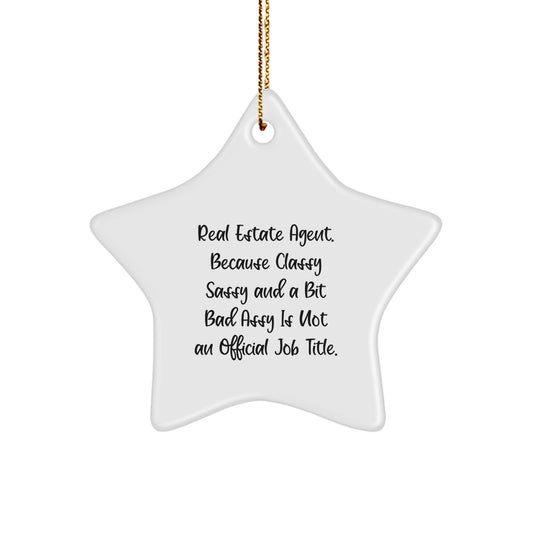 Real Estate Agent Keepsake Christmas Ornament for Him Gift - Image 1