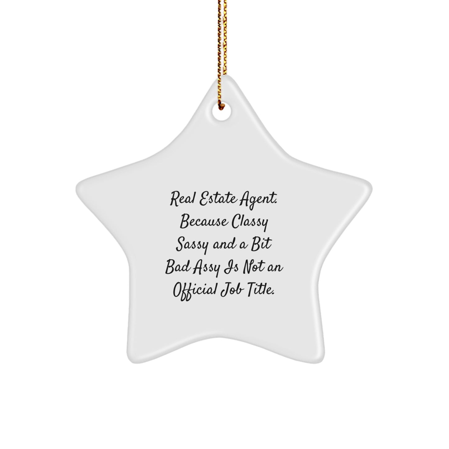 Real Estate Agent Star Ornament Surprise for Family - Christmas Gift - Image 1