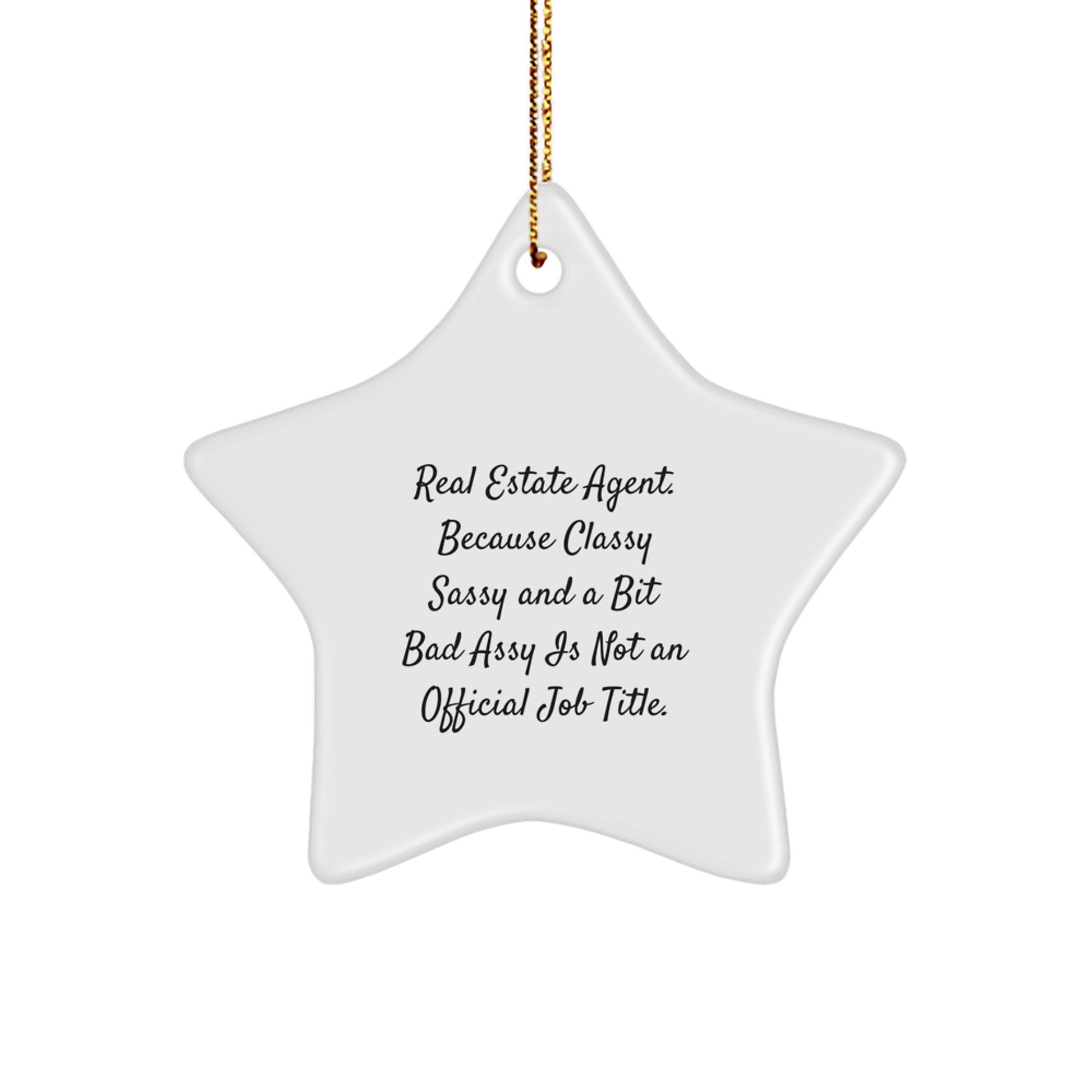 Real Estate Agent Star Ornament Surprise for Family - Christmas Gift - Image 1