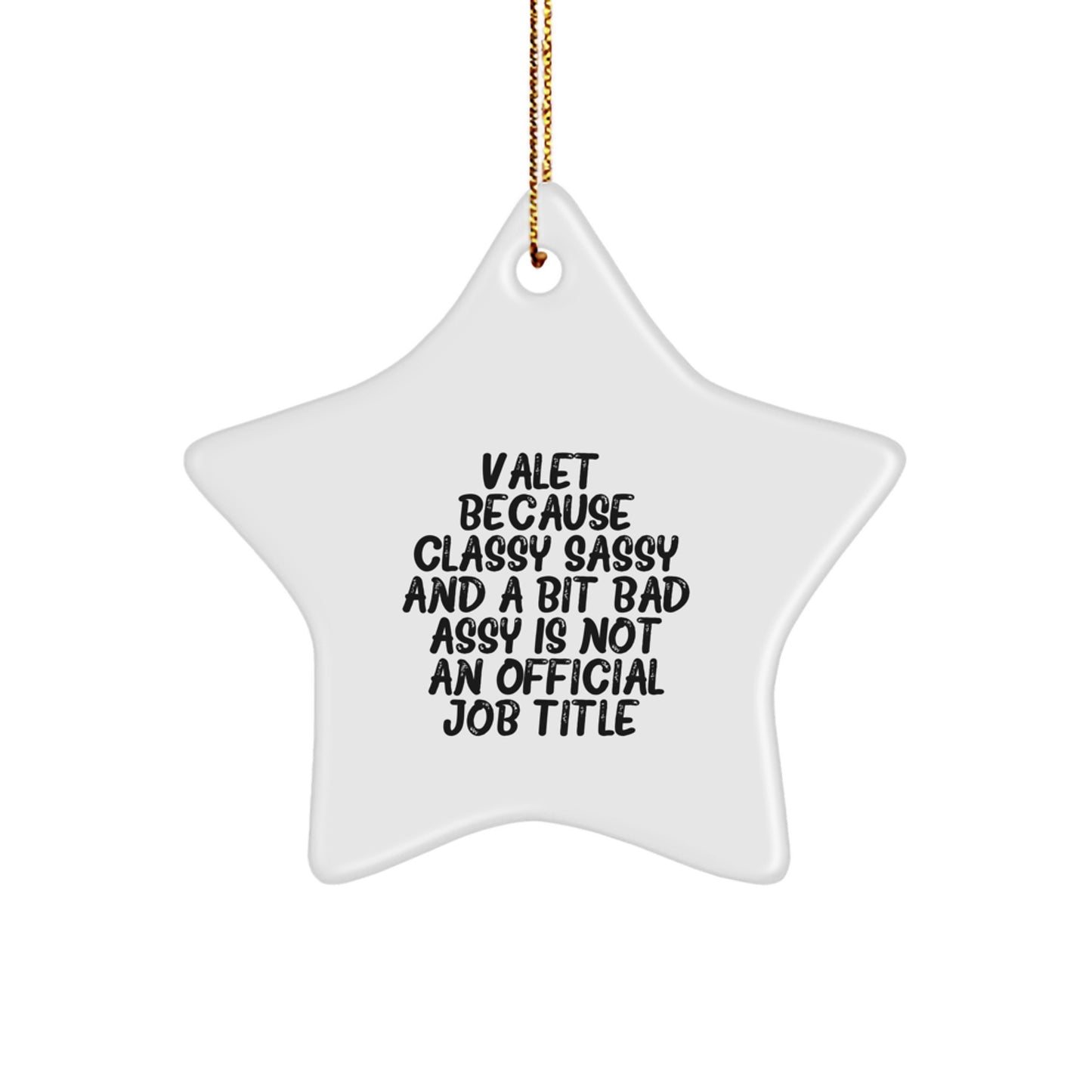 Valet Star Ornament Christmas Gift for Coworkers Idea - Image 1