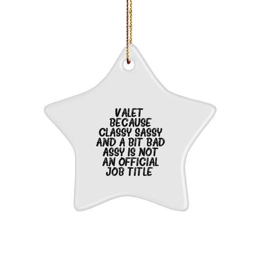 Valet Star Ornament Christmas Gift for Coworkers Idea - Image 1