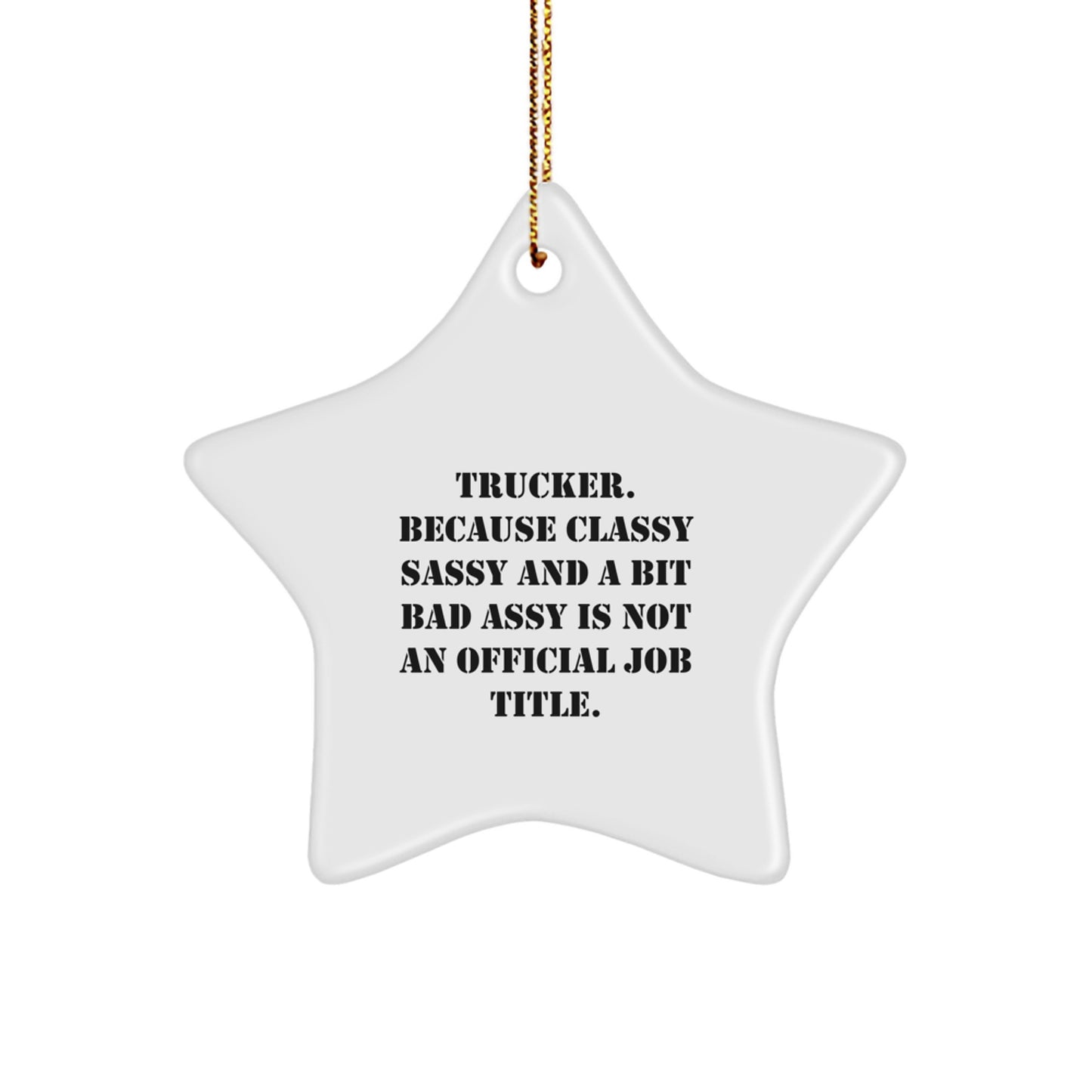 Trucker Star Ornament for Family Treasure Bright Christmas Gift - Image 1