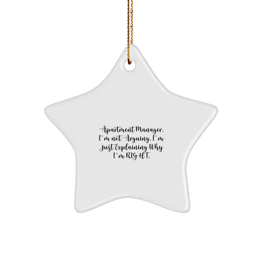Apartment Manager Keepsake Humorous Christmas Ornament for Him Gift - Image 1