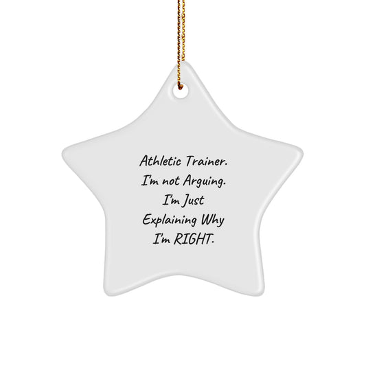 Gifts from Friends and Family for the Awesome Athletic Trainer - Funny Star Ornament for Christmas Unique Gifts - Image 1
