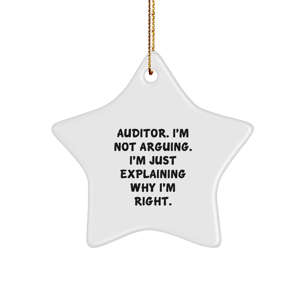 Auditor Keepsake Holiday Christmas Tree Ornament for Him Gift - Image 1