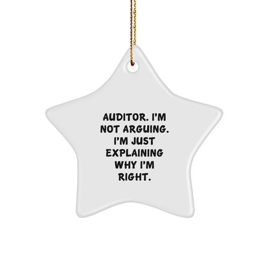 Auditor Keepsake Holiday Christmas Tree Ornament for Him Gift - Image 1
