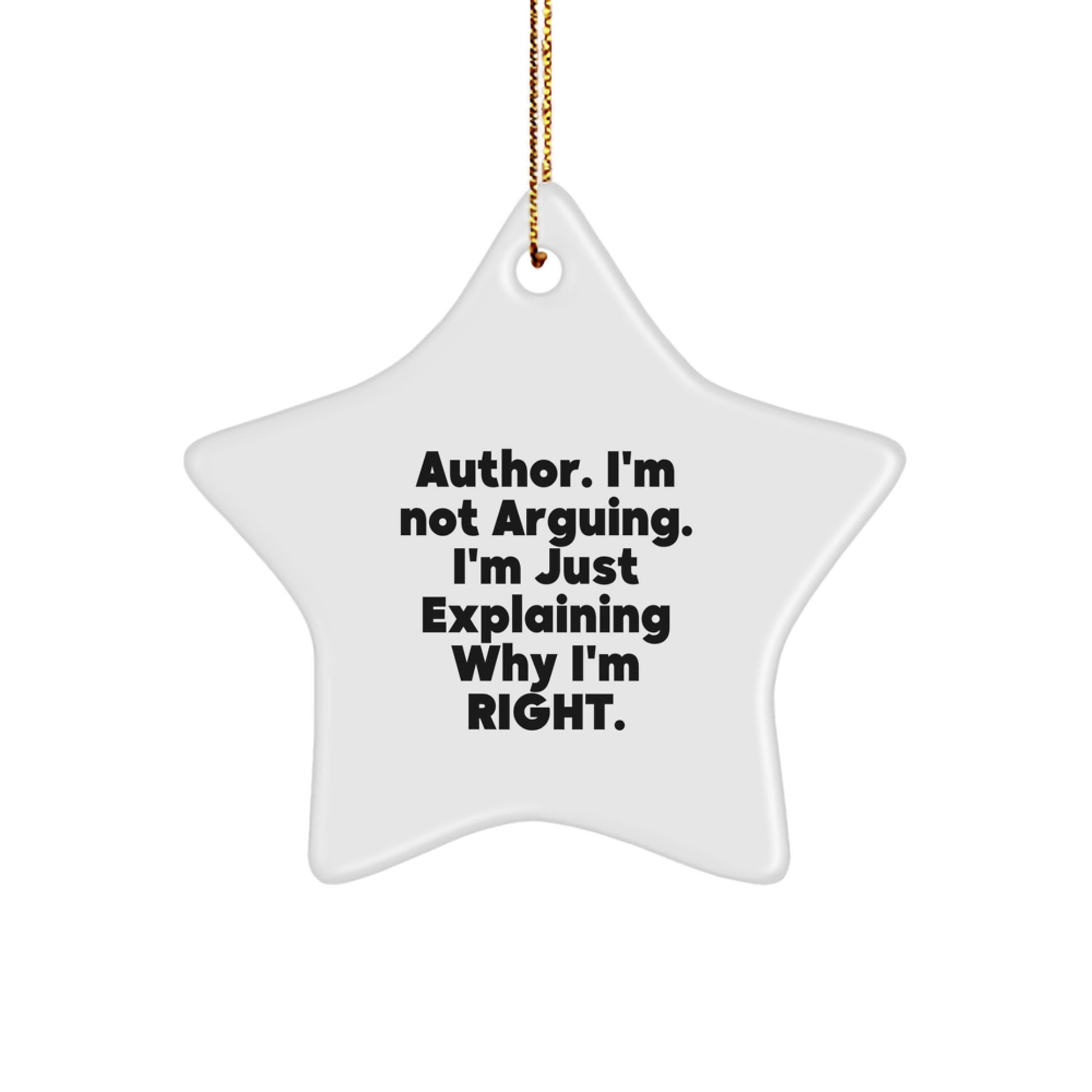 Funny Author Star Ornament Gifts from Friends for Author Christmas Unique Presents - Image 1