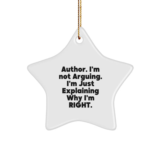 Funny Author Star Ornament Gifts from Friends for Author Christmas Unique Presents - Image 1