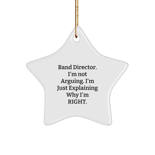 Bold Band Director Star Ornament Christmas Gift for Friends Novelty - Image 1