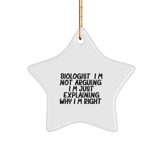 Christmas Gift Surprise Biologist Star Ornament for Friends Idea - Image 1