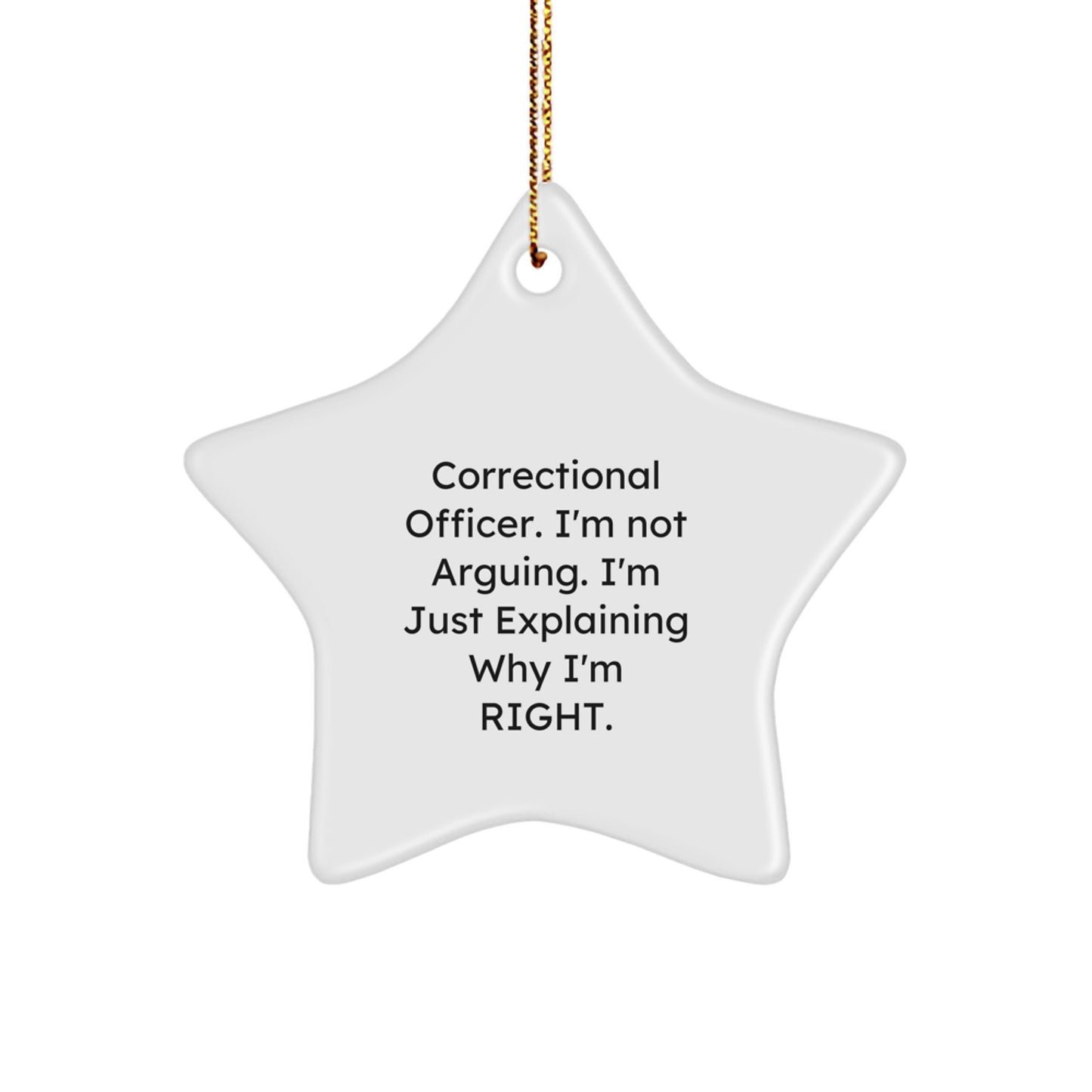 Christmas Gift Surprise Star Ornament for Teens – Correctional Officer - Image 1